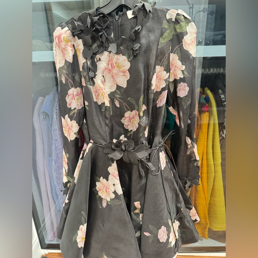 Zimmermann Natura Liftoff Mini Dress in Linen-blend